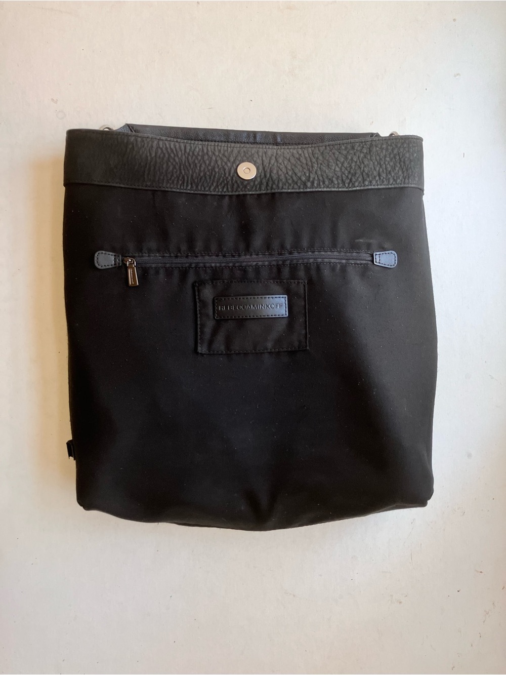 Rebecca Minkoff Purse Moto Crossbody Shoulder Hobo Bag Black Leather - Picture 6 of 10